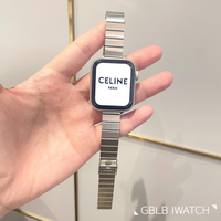 適用蘋果手錶7錶帶不銹鋼applewatch細款金屬鋼帶iwatch6SE54321 全館免運