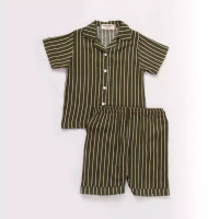 Abokadokids Abokado - Hanae Stripe Set Forest Green - Setcel rayon daily wear