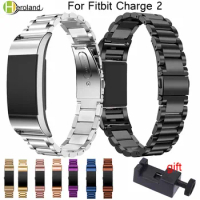 Luxury Stainless Steel watch strap for Fitbit Charge 2 replacement Band Bracelet Fitbit Charge2 wristband Smart tracker strap