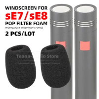 For sE 7 8 Electronics sE7 sE8 Microphone Windshield Pop Filter Windscreen Reduce Noise Sponge Mic Foam Windproof Cover Shield