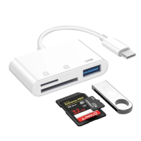 【Arum】USB-C Type-C轉OTG/SD+TF USB記憶卡讀卡器轉接線(OTG三合一轉接器iphone 15/16適用)