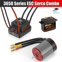HobbyWing 60A ESC 3650 3660 3670 Brushless Waterproof Motor 9kg Servo Combo for 1/10 RC Car Axial SCX10 Traxxas Trx4 Wltoys