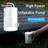 Naturehike Outdoors Portable Inflatable Air Pump Multifunction Camping Inflatable Pump Out Air Mat Pillow Camp Illumination Tool