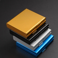 Ultra Thin Metal Cigarette Case Waterproof Cigarette Holder Box Gifts for Father Husband Cigarette Storage Box Smoking Gadgets