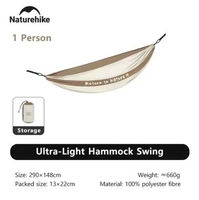 HAMMOCK ULTRALIGHT NATUREHIKE NH21DC011 1P COFFEE BROWN