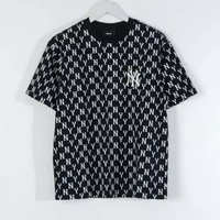 Kaos MLB NY MONOGRAM WHITE BLACK TSHIRT 100% ORIGINAL Size XXL