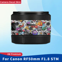 For Canon RF 50mm F1.8 STM Decal Skin Vinyl Wrap Film Camera Lens Body Protective Sticker Protector Coat