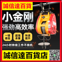 臺灣微型電動葫蘆220V 鋼絲繩升降提升機 小吊機快速卷揚機