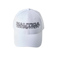 【NAUTICA】COMPETITION簡約品牌LOGO刺繡棒球帽(白色)