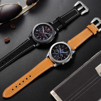 Newest 22mm Genuine Leather Watch Band For Samsung Gear S3 Classic Frontier Watchbands For Samsung Galaxy Watch Strap Bracelet