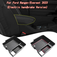 Car Storage Organizer For Ford Ranger&amp;Ranger Raptor 2024 Electric handbrake Version Accessories,Insert Armrest Tray Plastic Box