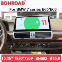 Bonroad Android Qualcomm Car Radio For BMW 7 series E65 E66 2005-2009 Multimedia Player GPS Navigation DVD Screen
