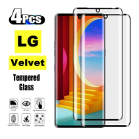 1/4PCS 3D Curved Full Cover Tempered Glass For LG Velvet / LG G9 LM-G900N 5G LG Wing 5G Screen Protector Protective Film Guard