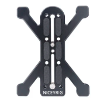 Niceyrig Arca - Type Quadruped Baseplate Support For DSLR Camera Horizontally Placing Compatible with Arca Type Tripods(Plus）