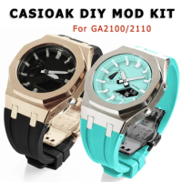 Casioak GA2100 Mod Kit Gen3 Gen4 Metal Stainless Steel Case Band Modified Watch Strap CASE For G-Shock GA2110 Replacement Gen4