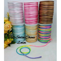 5 meter Tali Satin Gradasi 2mm Tali Satin China 1mm Tali Satin Pelangi Tali Satin Rainbow Tali Rainb