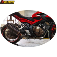 CBR650R Motorcycle Exhaust Muffler System Titanium Alloy Header Tube Link Pipe Exhaust Leak for Honda CBR650F CB650R 2015-2023