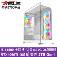 華碩B760平台[無盡中校B]i5-14500/RTX 4060TI/32G/2TB_SSD