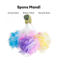 Shower Puff / Bath Sponge / Spons Mandi Besar Biasa 35 Gr