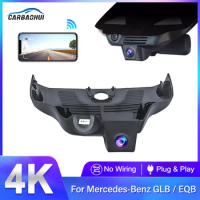 For Mercedes-Benz GLB 2019 2020 EQB 2022 2023 Front and Rear 4K Dash Cam for Car Camera Recorder Dashcam WIFI Car Dvr