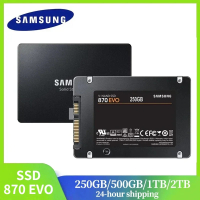 ฮาร์ดดิสก์ภายใน SAMSUNG SSD 870 EVO ขนาด 1TB 2TB 250GB 500GB ฮาร์ดไดรฟ์ SATA3 ขนาด 2.5 นิ้ว สำหรับแล
