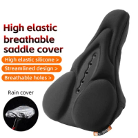 YOUZI Bike Seat Cover Bike Seat Cushion Bicycle Seat Cover 5-hole Breathable W/ Anti-slip Silicone Particle Rain Cover For Bike