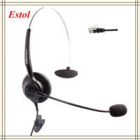 Mono monaural single ear headset rj9 plug headset foam ear pad call center earphone headphone training audio headset