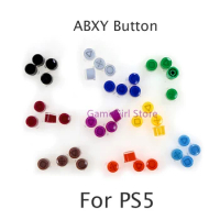 10sets Plastic Crystal Buttons For PlayStation 5 PS5 Controller ABXY Key Replacement Kits