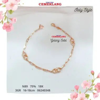 GELANG EMAS FASHION 750 18K 16-18 3 06240348