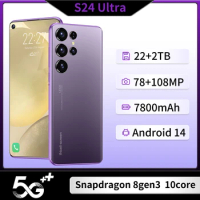 Mobile Phones S25 Ultra 6.8 HD Screen Smart Phone Original 22G+2T 5G Dual Sim Celulares Android Unlocked 108MP 7800mAh S24 Ultra