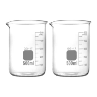【職人家居】刻度 尖嘴杯 花瓶玻璃 辦公室茶水杯 耐熱量杯 量筒 咖啡廳造型杯 185-GCL500(玻璃量杯)