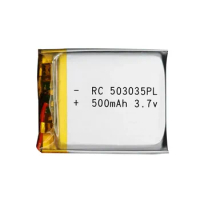 3.7V 500mAh LiPo Polymer Rechargeable Battery 801738 For Earphone Headphone  GPS