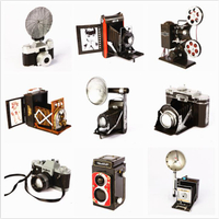 復古照相機鐵皮相機模型攝影道具家居裝飾品老式放映機模型