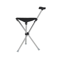 【Nick Shop】輕量便攜可折疊拐杖凳(新春號型錄商品/老人座椅拐杖/拐杖座椅/手杖座椅/拐扙折疊)