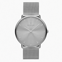 【Nordgreen】ND手錶 Native 本真 32mm 月光銀殼×陽光水晶面 月光銀米蘭錶帶 網格鈦鋼錶帶(NR32SIMESICS)