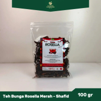 Teh Bunga Rosela Merah Shafid 100gr Organik | Teh Bunga Rosella Merah Kering Tanpa Campuran Gula 100