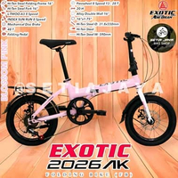 Sepeda Lipat 16" Inch EXOTIC 2026 AK, Frame Steel, 8 Speed, Rem Cakram, Folding Bike By Pacific New 