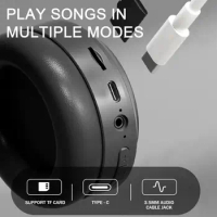 Bluetooth-compatible Wireless Headphones Wireless Over-ear Headphones Active Noise Cancelling Hi-res Audio Tf Card Support