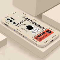 Cute Astronaut Phone Case For Huawei Y9 Prime 2019 P20 P30 Pro Mate 30 20 Pro Nova 5T 6SE Square Silicone Soft Bumper Coque