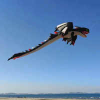 Free Shipping giant soft kites 13m black dragon kites flying professional wind kites factory inflatable kites line Chinese kite