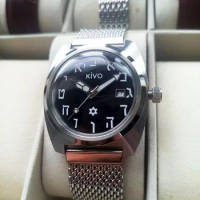 Watch Men Replica 2024 Hebrew Alphabet Jewish Mechanical Automatic Horloges Mannen Timepieces Luxury Vintage Clock