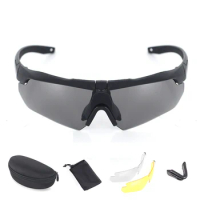 Sports Sunglasses with 3 Interchangeable Lenses, Men Women Cycling Glasses, Baseball Running Fishing Golf Driving Sunglasses