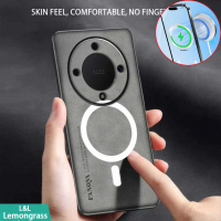 เคสโทรศัพท์, หนังแกะสุดหรู, สำหรับ Honor X9A 5G และ Honor X9B 5G, พร้อมแม่เหล็กไร้สาย, อุปกรณ์เสริมม