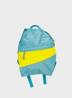 荷蘭 Susan Bijl 防潑水超輕量可摺疊收納背包 #M (蔚藍色/螢光黃)
