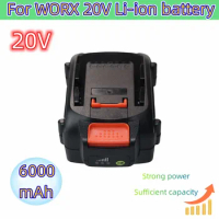 Li-ion Rechargeable Battery For Worx 20V 4000mAh/6000mAh Compatible With Worx Cordless 40V Tools