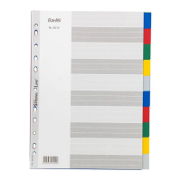 Bantex 6010-00 PP Colour Divider A4 10 Divider ( 1 Set - 10 Pcs )