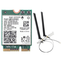 AX201NGW Wifi Card With Antenna 2.4 Ghz+5Ghz Wifi 6 3000Mbps M.2 Cnvio2 Bluetooth 5.1 Wifi Network Card For Win10 Replacement