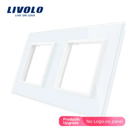 Livolo Luxury Grey Pearl Crystal Glass, 150mm*80mm, EU standard, Double Glass Panel For Wall Switch&amp;Socket,VL-C7-SR/SR-11/12/13