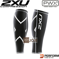::bonJOIE:: 英國進口 2XU PWX Compression Calf Guard 新款黑色 緊身壓縮小腿套 (全新盒裝) 男女適用 鐵人三項 三鐵 壓力腿套