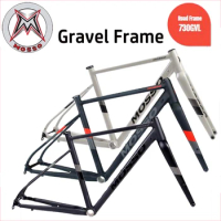 700C MOSSO 730GVL GRAVEL Frame Disc Brake Road Bike Aluminum Alloy Frame with Carbon Fork 12x142mm Thur Axle Frame Bicycle Parts